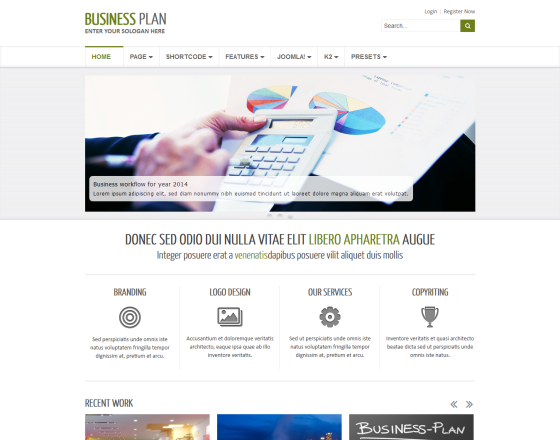 Business Plan II - Free Responsive Business Joomla Template