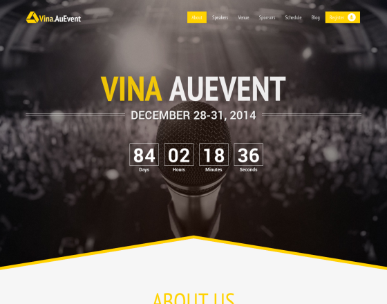 Vina AuEvent - One Page Event and Conference Template