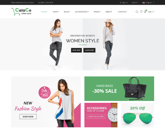 Vina Calaco - Clothing and Fashion VirtueMart Template