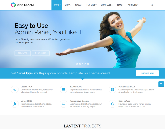 Vina Oppai - Responsive Multipurpose Joomla 3.x Template