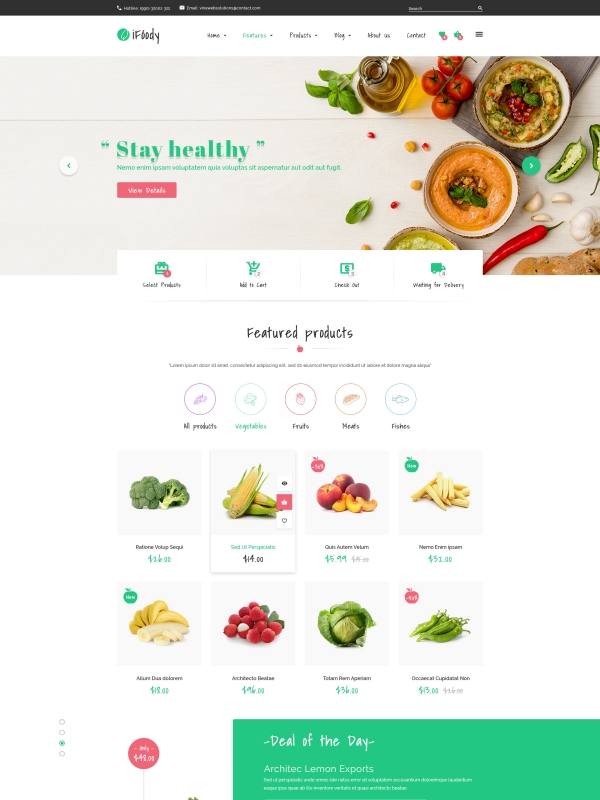 Vina iFoody - Responsive VirtueMart Joomla Template