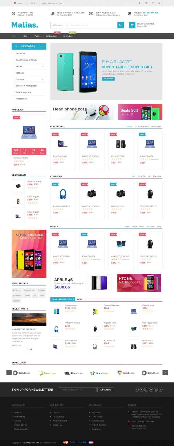 Vina Malias - Responsive Joomla Virtuemart Template