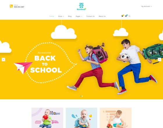 Bonbon - Baby Shop, Kids Store WooCommerce Theme