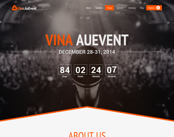 Vina AuEvent - One Page Event and Conference Template