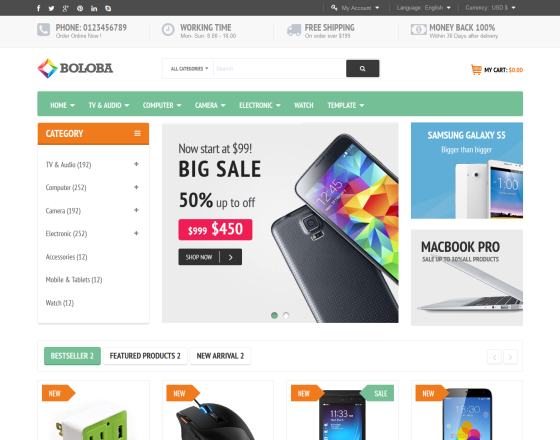 Vina Boloba - Digital Joomla & VirtueMart Template