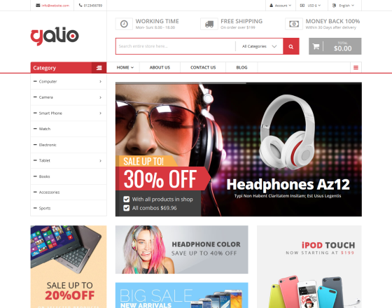 Vina Galio - Mega Shop Responsive VirtueMart Template