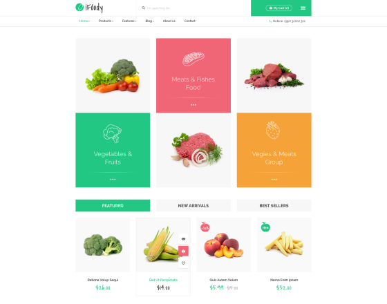 Vina iFoody - Responsive VirtueMart Joomla Template