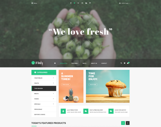 Vina iFoody - Responsive VirtueMart Joomla Template