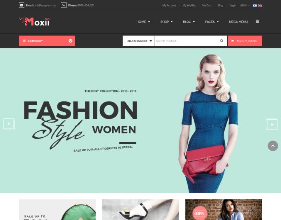 Vina Moxii - Responsive Fashion VirtueMart Template