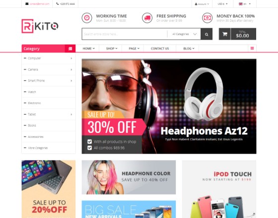 Vina Rikito - Responsive VirtueMart Joomla Template