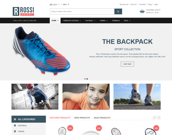 Vina Rossi - Responsive VirtueMart Joomla Template