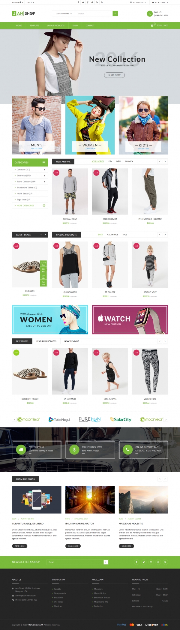 Vina JanShop - Responsive VirtueMart Template