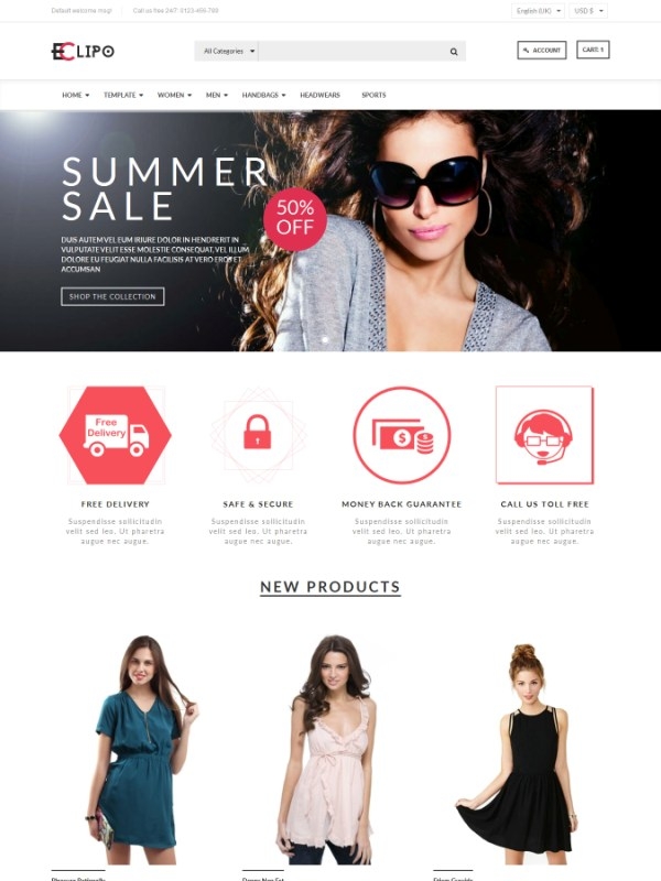 Vina Eclipo - Fashion VirtueMart Joomla Template